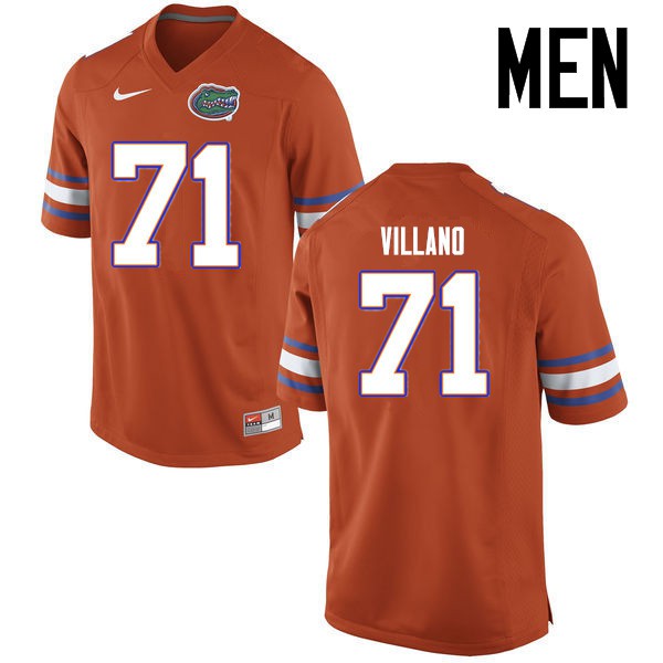 Florida Gators Men #71 Nick Villano College Football Jerseys Orange